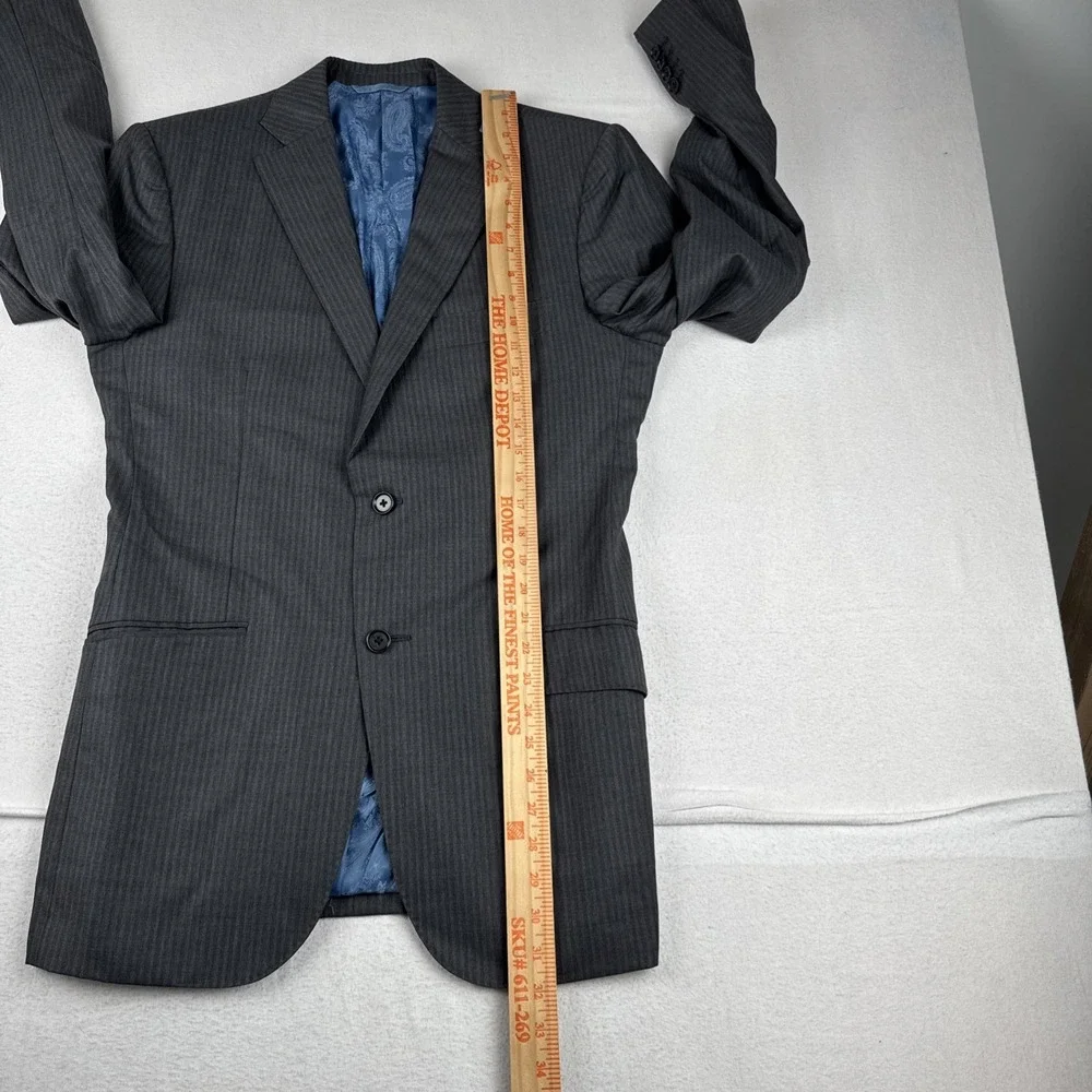 Unbranded Loro Piana Tasmanian Wool Super 150's Bespoke Blazer 38R Surgeon Cuffs